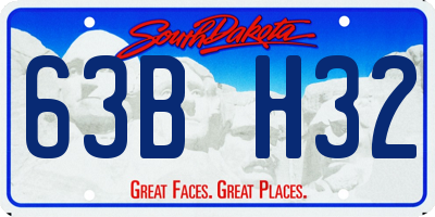 SD license plate 63BH32