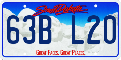 SD license plate 63BL20
