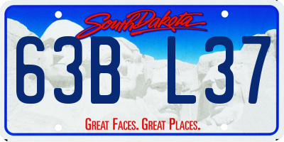 SD license plate 63BL37