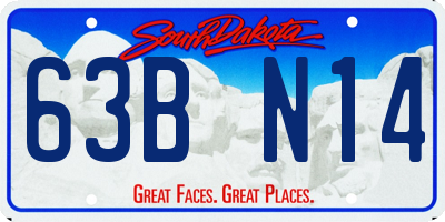 SD license plate 63BN14
