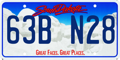 SD license plate 63BN28