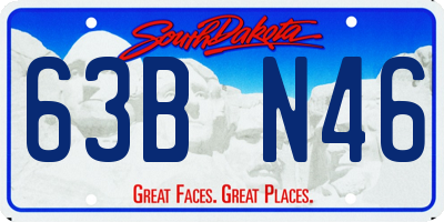 SD license plate 63BN46