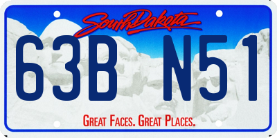 SD license plate 63BN51