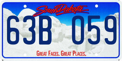 SD license plate 63BO59