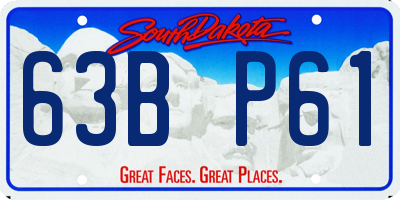 SD license plate 63BP61