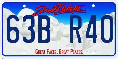 SD license plate 63BR40