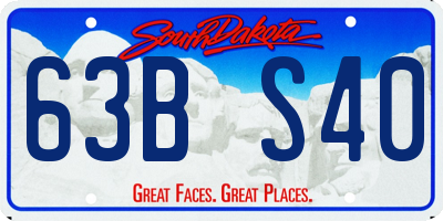 SD license plate 63BS40