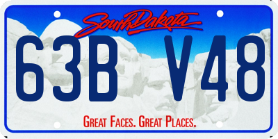 SD license plate 63BV48
