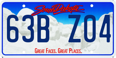 SD license plate 63BZ04