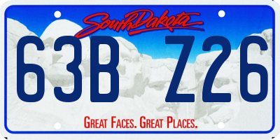 SD license plate 63BZ26