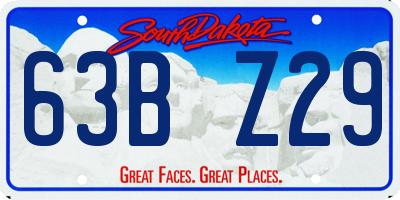 SD license plate 63BZ29