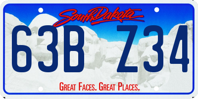 SD license plate 63BZ34
