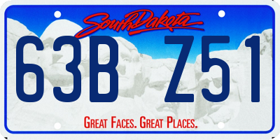 SD license plate 63BZ51