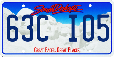 SD license plate 63CI05