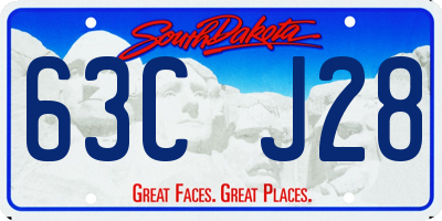 SD license plate 63CJ28
