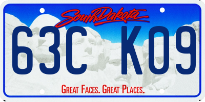 SD license plate 63CK09