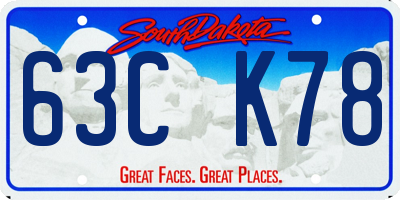 SD license plate 63CK78