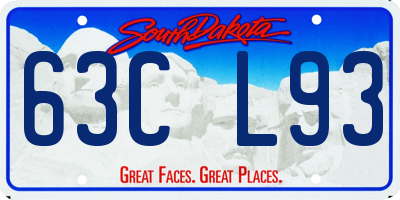 SD license plate 63CL93