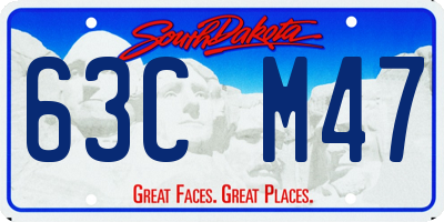 SD license plate 63CM47