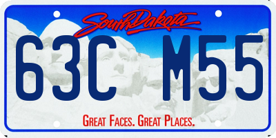 SD license plate 63CM55