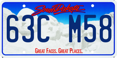 SD license plate 63CM58