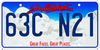 SD license plate 63CN21