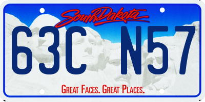 SD license plate 63CN57