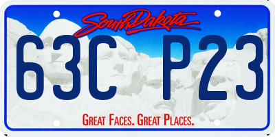 SD license plate 63CP23