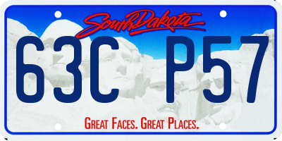 SD license plate 63CP57