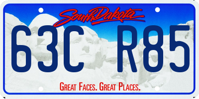 SD license plate 63CR85
