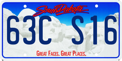 SD license plate 63CS16