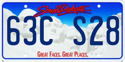 SD license plate 63CS28