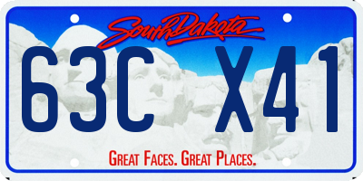 SD license plate 63CX41