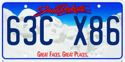 SD license plate 63CX86