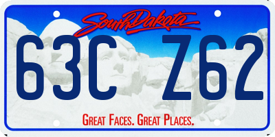 SD license plate 63CZ62
