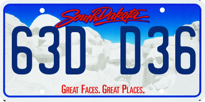 SD license plate 63DD36