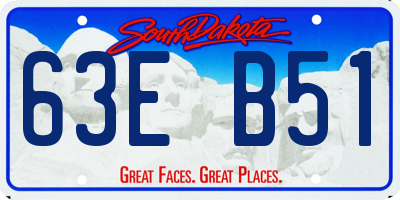 SD license plate 63EB51