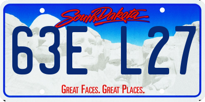 SD license plate 63EL27