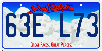 SD license plate 63EL73