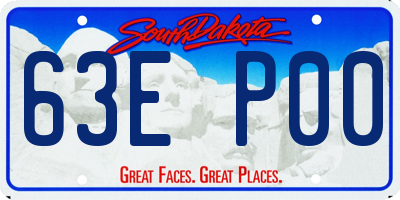 SD license plate 63EP00
