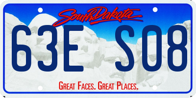 SD license plate 63ES08