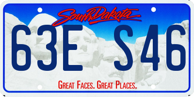 SD license plate 63ES46