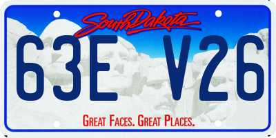 SD license plate 63EV26