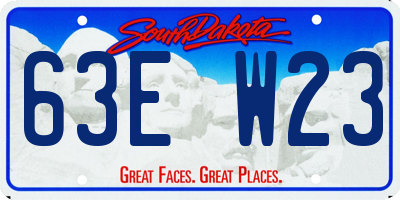 SD license plate 63EW23