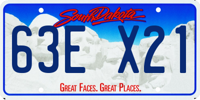 SD license plate 63EX21