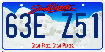 SD license plate 63EZ51