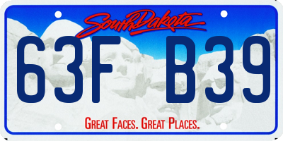 SD license plate 63FB39