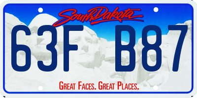 SD license plate 63FB87