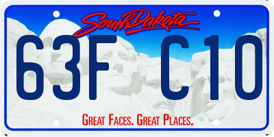 SD license plate 63FC10
