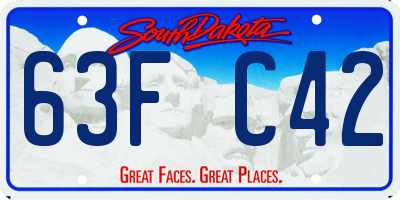 SD license plate 63FC42